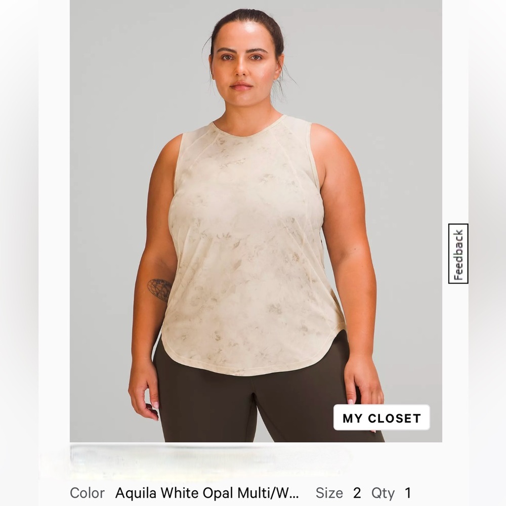 Lululemon Sculpt Tank White Opal